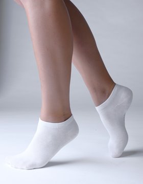 Dámské ponožky bamboo 82005P kotníkové bílé - Gina