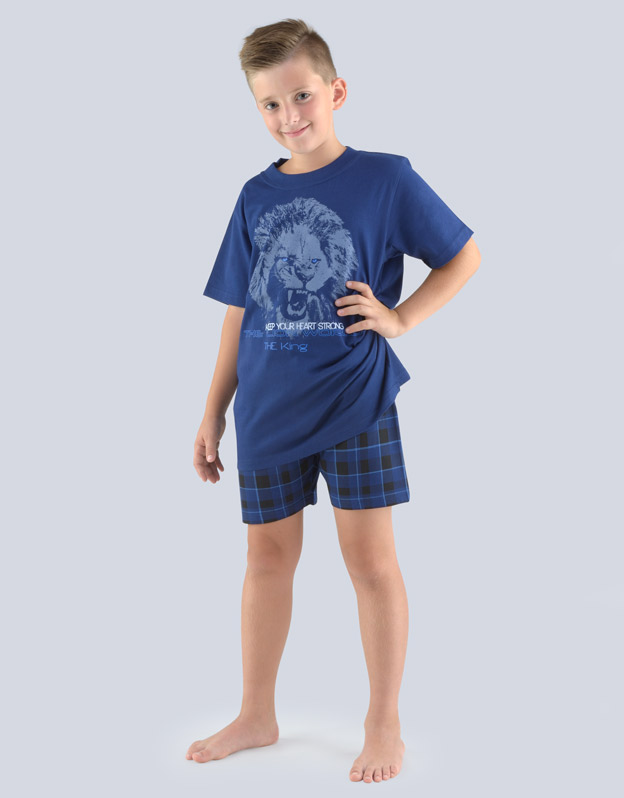 Výprodej - Chlapecké pyžamo krátké 79062P modré - Gina