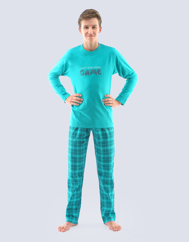 Chlapecké pyžamo dlouhé 69001P  tyrkysové - Gina
