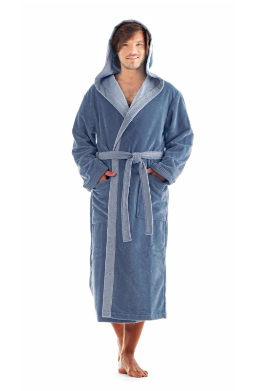 Pánský župan s kapucí Tampa duo 3959 5456 denim - Vestis