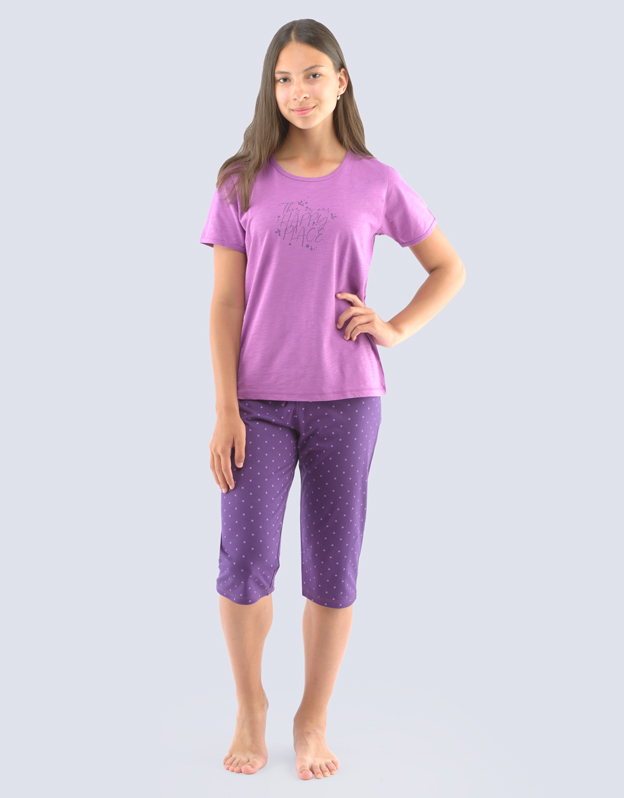 Dívčí 3/4 pyžamo  29004P fialové - Gina