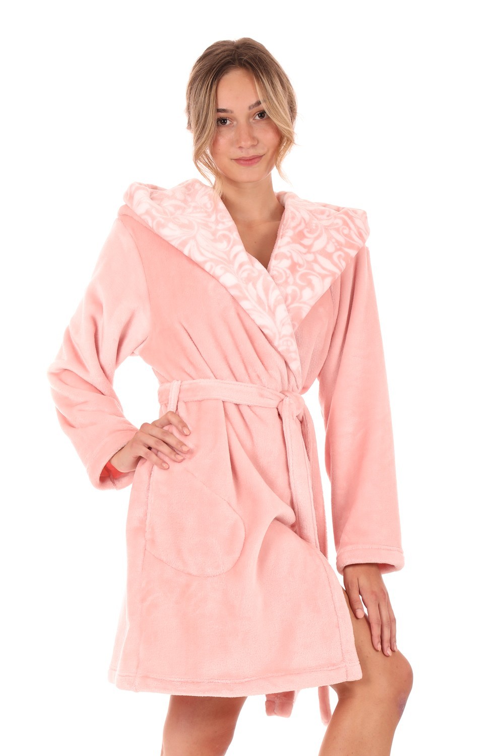 Dámský 3/4 župan Flora 4856 3050 pink pearl - Vestis
