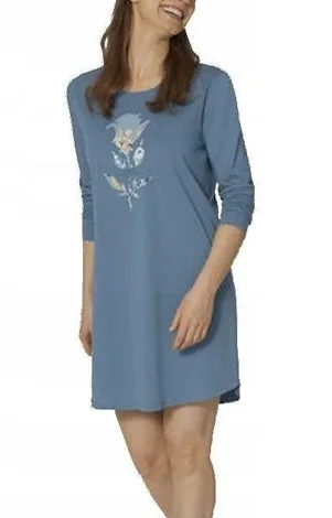 Dámská noční košilka Nightdresses NDK 02 modrá - Triumph  