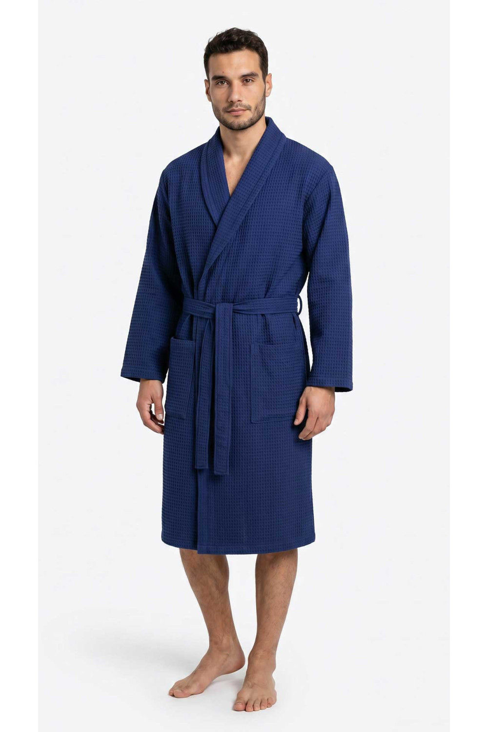 Pánský vaflový župan  Saimaa 2125 midnight sapphire - Vestis