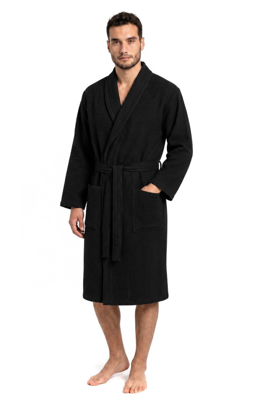 Pánský vaflový župan  Saimaa 2125 black beauty - Vestis