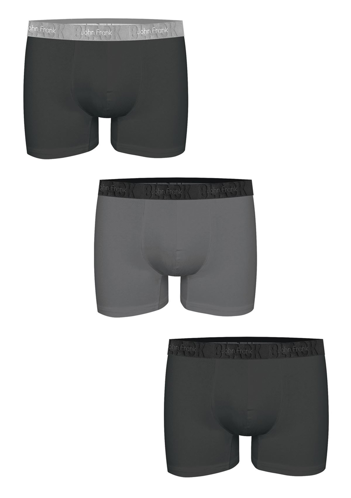 Pánské boxerky JF3BBLK03 3 PACK - John Frank